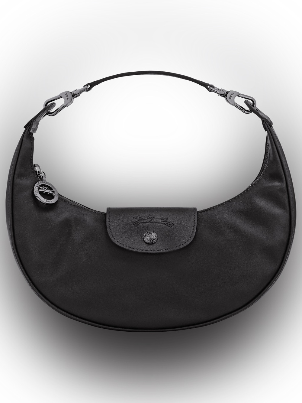Longchamp Black Crescent Hobo Shoulder Bag